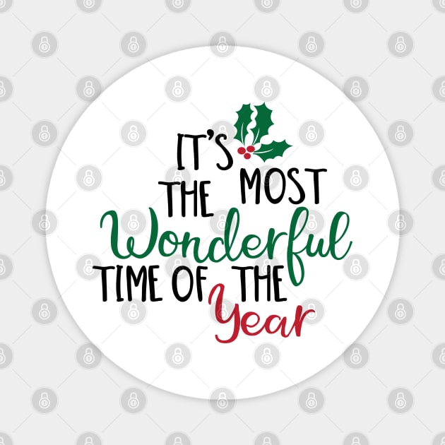 It's the most wonderful time of the year Magnet by Peach Lily Rainbow